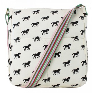 Horse Messenger Bag - Cream